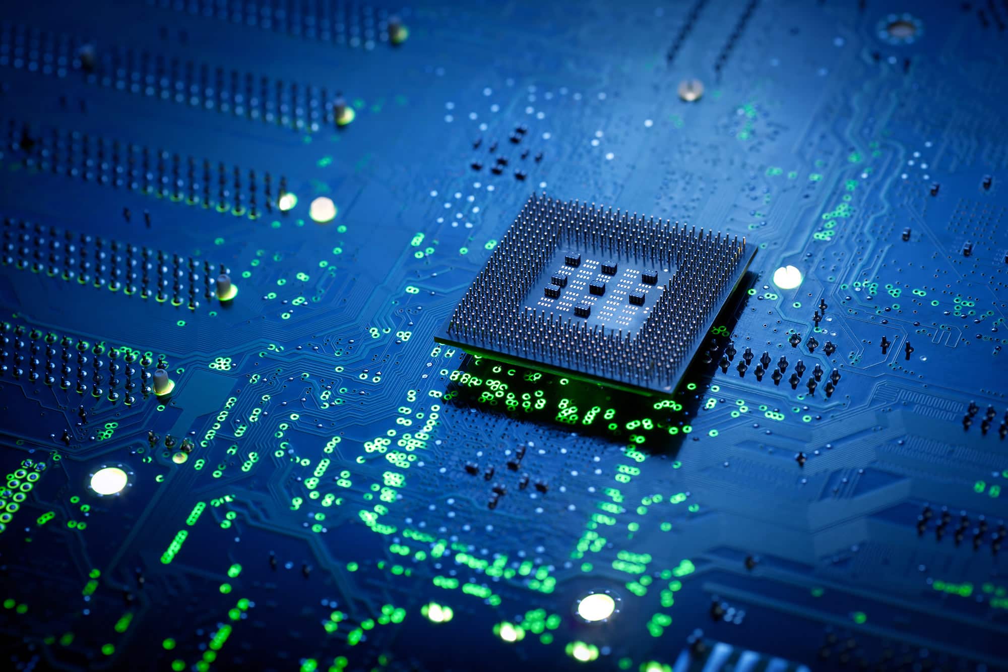 federal electronics computer chip closeup